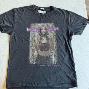 Britney Spears Abercrombie & Fitch Charcoal Relaxed Tee